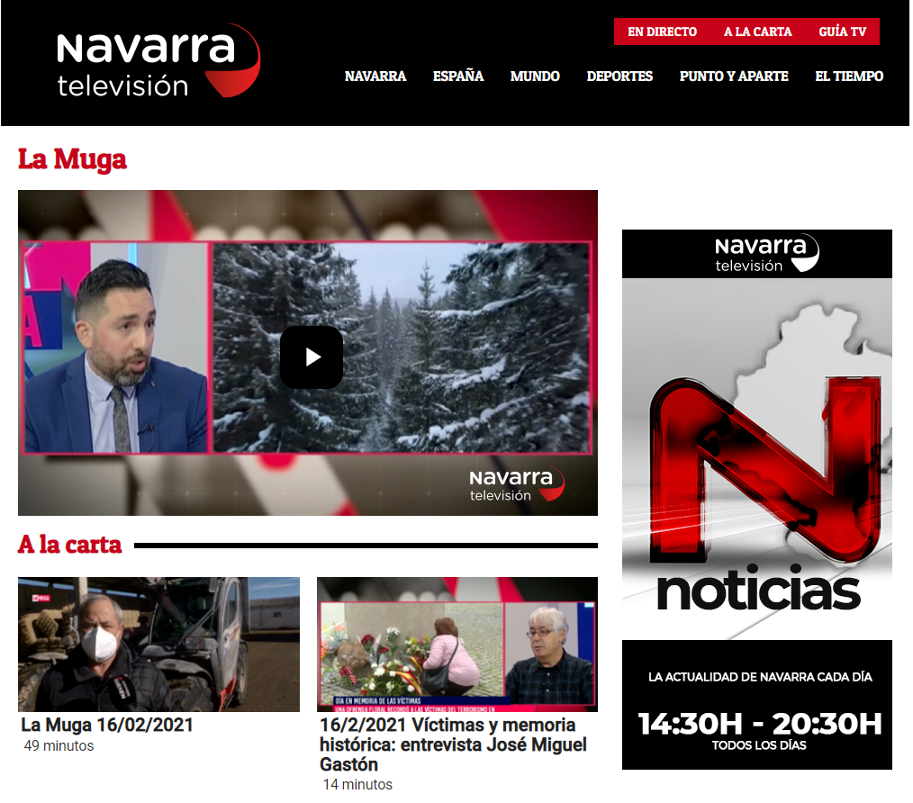 Entrevista en el programa la Muga de Navarra Televisión: Cronología de una pandemia