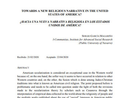 Towards a new religious narrative in the United States of America?
