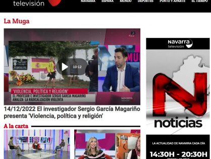 Presentación del libro "Violencia, Política y Religión: una teoría general de la radicalización violenta" en Navarra Televisión