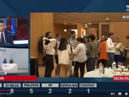 Tertulia tras noche electoral 28 M en Navarra Televisión