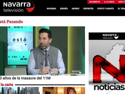 Tertulia en Tele Navarra: 20 años tras el 11 M