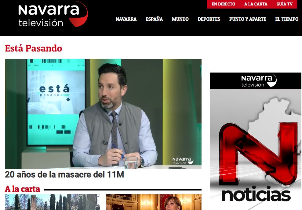 Tertulia en Tele Navarra: 20 años tras el 11 M