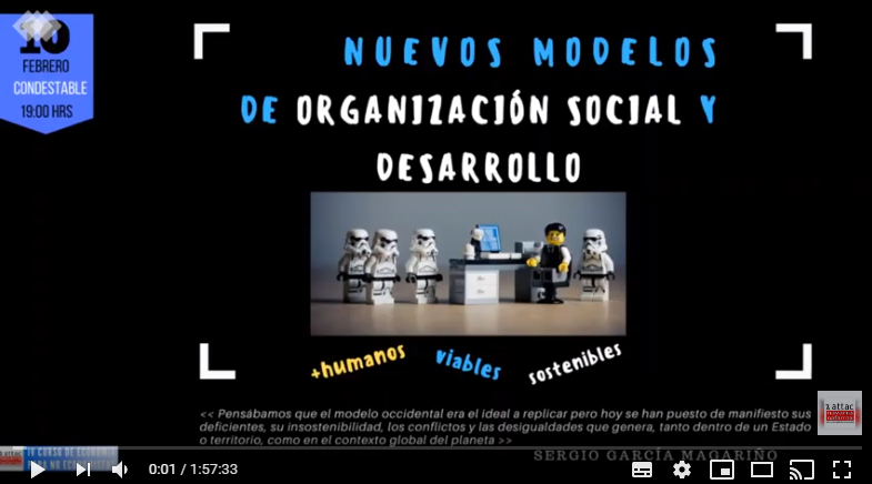 Conferencia: Nuevos modelos de organización y desarrollo social: viables, humanos y sostenibles